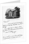 A letter from Edward Young, and a view of his residence at Welwyn, Hertfordshire by Edward Young