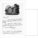 A letter from Edward Young, and a view of his residence at Welwyn, Hertfordshire by Edward Young