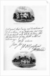 A letter by John Howard, and a view of his residence at Cardington by John Howard