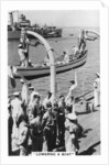 Lowering a boat, HMS Devonshire by Anonymous