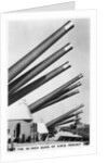 The 16 inch guns of the battleship HMS Rodney by Anonymous