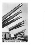 The 16 inch guns of the battleship HMS Rodney by Anonymous