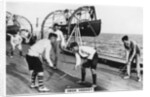 Deck hockey on board the battleship HMS Nelson by Anonymous