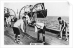 Deck hockey on board the battleship HMS Nelson by Anonymous