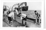 Deck hockey on board the battleship HMS Nelson by Anonymous