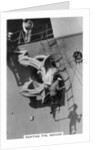Painting the anchor of the aircraft carrier HMS Courageous by Anonymous