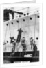 Painting the hull of a ship by Anonymous
