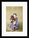 Geisha playing the tsuzumi, Japan by Felice Beato