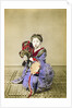 Geisha playing the tsuzumi, Japan by Felice Beato