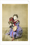 Geisha playing the tsuzumi, Japan by Felice Beato