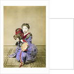 Geisha playing the tsuzumi, Japan by Felice Beato