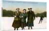 Canadian Winter Sports: A Jolly Trio, Grenadier Pond, Toronto, Canada by Valentine & Sons