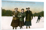 Canadian Winter Sports: A Jolly Trio, Grenadier Pond, Toronto, Canada by Valentine & Sons