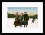 Canadian Winter Sports: A Jolly Trio, Grenadier Pond, Toronto, Canada by Valentine & Sons