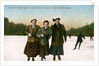 Canadian Winter Sports: A Jolly Trio, Grenadier Pond, Toronto, Canada by Valentine & Sons