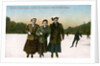 Canadian Winter Sports: A Jolly Trio, Grenadier Pond, Toronto, Canada by Valentine & Sons