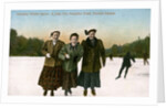 Canadian Winter Sports: A Jolly Trio, Grenadier Pond, Toronto, Canada by Valentine & Sons
