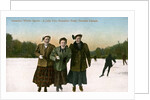 Canadian Winter Sports: A Jolly Trio, Grenadier Pond, Toronto, Canada by Valentine & Sons