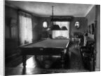 Edwardian room with snooker table by Anonymous