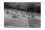 British soldiers washing in a mountain stream, Kalsi, India by Anonymous