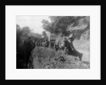British soldiers resting on a route march, between kalsi and Chakrata, India by Anonymous