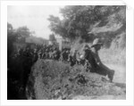 British soldiers resting on a route march, between kalsi and Chakrata, India by Anonymous
