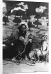Monkey juggler, India by Anonymous