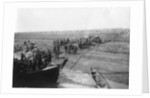 British troops unloading dates on the shore of the Tigris river by Anonymous