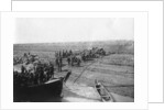 British troops unloading dates on the shore of the Tigris river by Anonymous