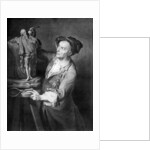 Louis Francois Roubiliac making a sculpture of Shakespeare by David Martin