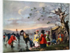Winter Amusement: A View in Hyde Park from the Sluice at the East End by Tookey