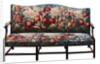 Settee, belonging to a suite of Chippendale furniture covered in an 18th-century tapestry by Anonymous