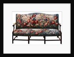 Settee, belonging to a suite of Chippendale furniture covered in an 18th-century tapestry by Anonymous