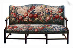 Settee, belonging to a suite of Chippendale furniture covered in an 18th-century tapestry by Anonymous