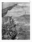 An attack of the Danes on Ireland, 9th century AD by Henry Payne