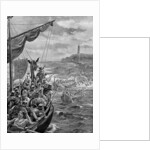 An attack of the Danes on Ireland, 9th century AD by Henry Payne