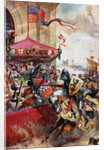 A Joust on London Bridge by Anonymous
