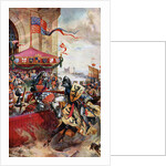 A Joust on London Bridge by Anonymous