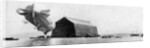 A Zeppelin entering its floating shed, c 1900 by Anonymous
