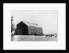 A Zeppelin entering its floating shed, c 1900 by Anonymous