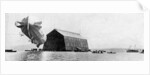 A Zeppelin entering its floating shed, c 1900 by Anonymous