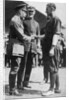 King George V receiving a American soldier who had been playing baseball, c 1910s by Anonymous