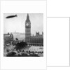 The R101 passing over the House of Commons by Anonymous