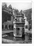 Fountain in the cloisters of Newstead Abbey, Nottingham by Richar Keene