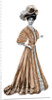 Woman wearing a long dress and a hat by Andre & Sleigh