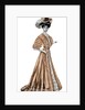 Woman wearing a long dress and a hat by Andre & Sleigh