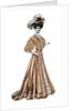 Woman wearing a long dress and a hat by Andre & Sleigh