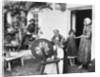 Spinning wool yarn, Cliffony, Sligo by R Welch