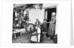 Spinning wool yarn, Cliffony, Sligo by R Welch