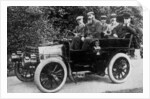 Five men sitting in a motor car by Anonymous